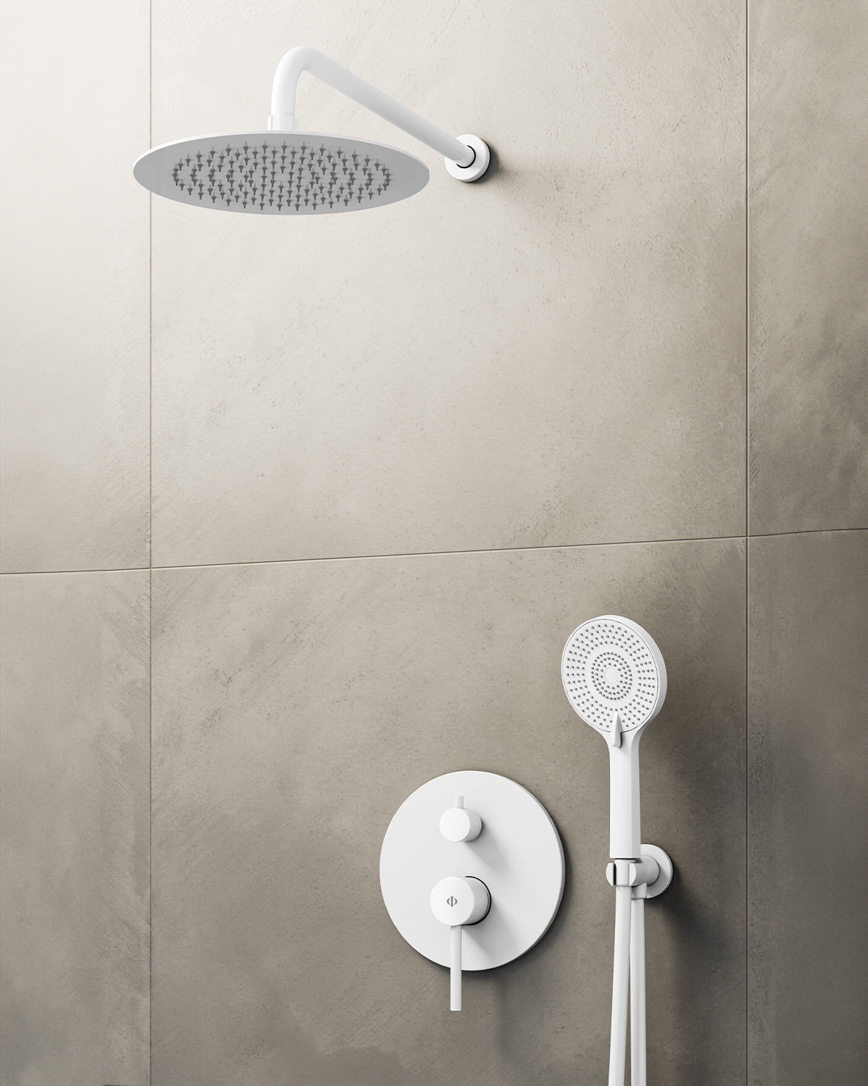 Conj. Empotr. Monomando Sirio Bl + Rociador Pared - GME [ GME® ]