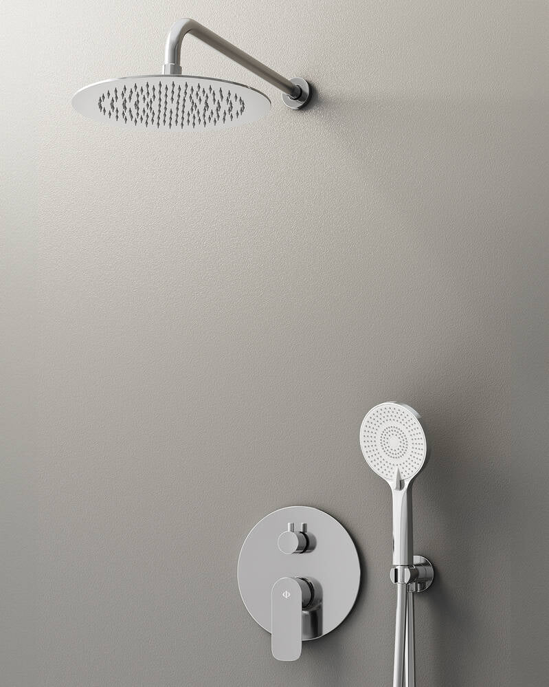 Conj. Empotr. Monomando Cassio Cr + Rociador Pared - GME [ GME® ]
