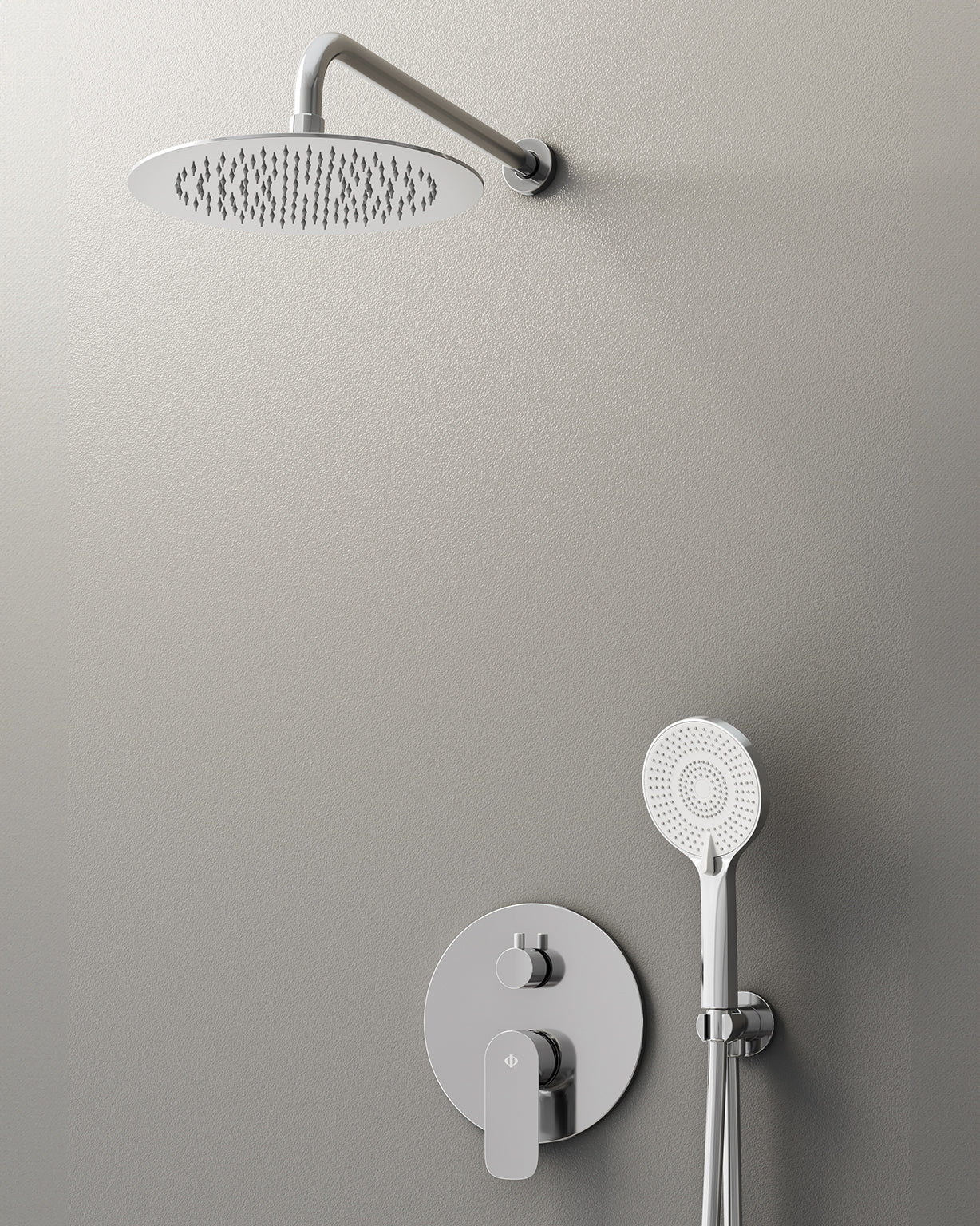 Conj. Empotr. Monomando Cassio Cr + Rociador Pared - GME [ GME® ]