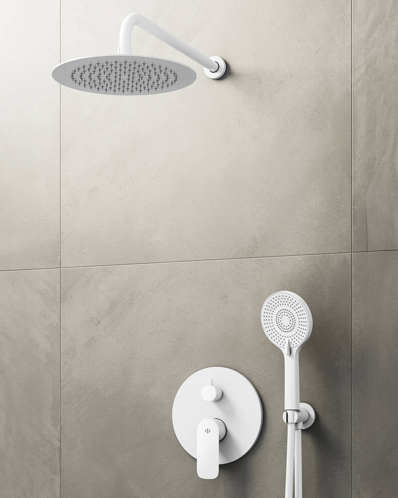 Conj. Empotr. Monomando Cassio Bl + Rociador Pared - GME [ GME® ]