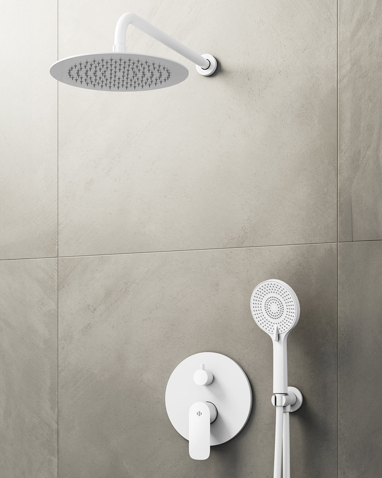 Conj. Empotr. Monomando Cassio Bl + Rociador Pared - GME [ GME® ]