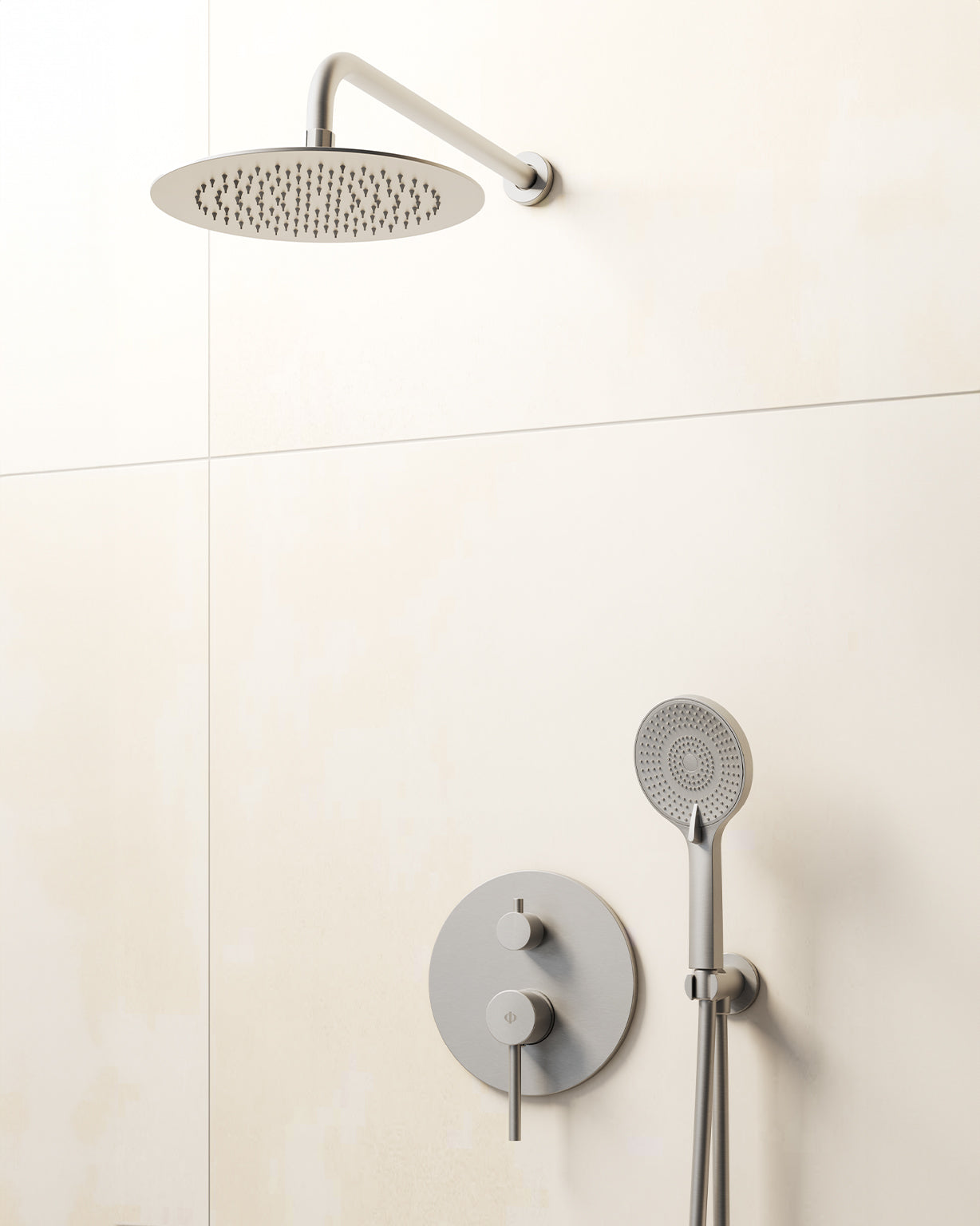 Conj. Empotr. Monomando Sirio Nk + Rociador Pared - GME [ GME® ]