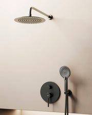 Conj. Empotr. Monomando Sirio Titanio + Rociador Pared [ GME® ]