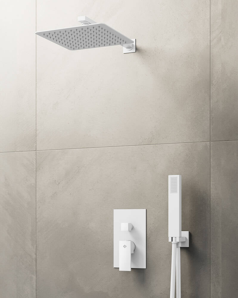 Conj. Empotr. Monomando Orion Bl + Rociador Pared - GME [ GME® ]