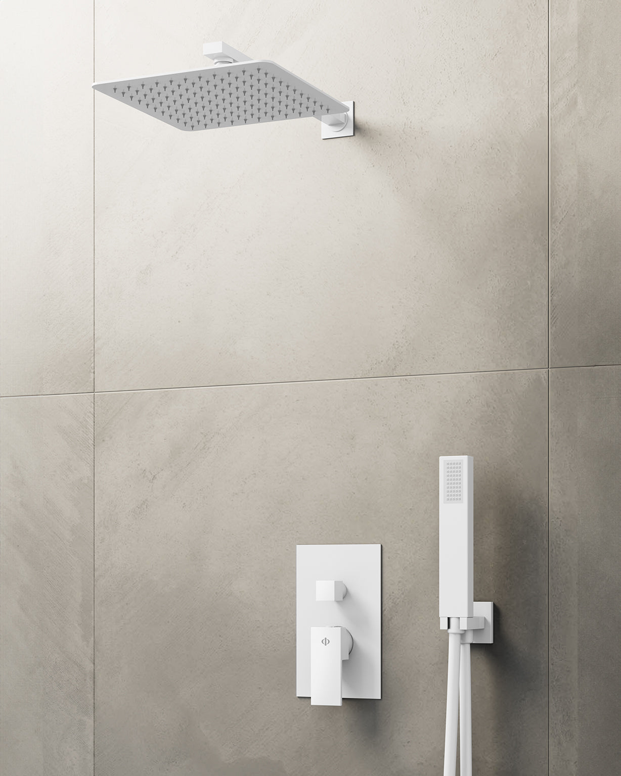 Conj. Empotr. Monomando Orion Bl + Rociador Pared - GME [ GME® ]