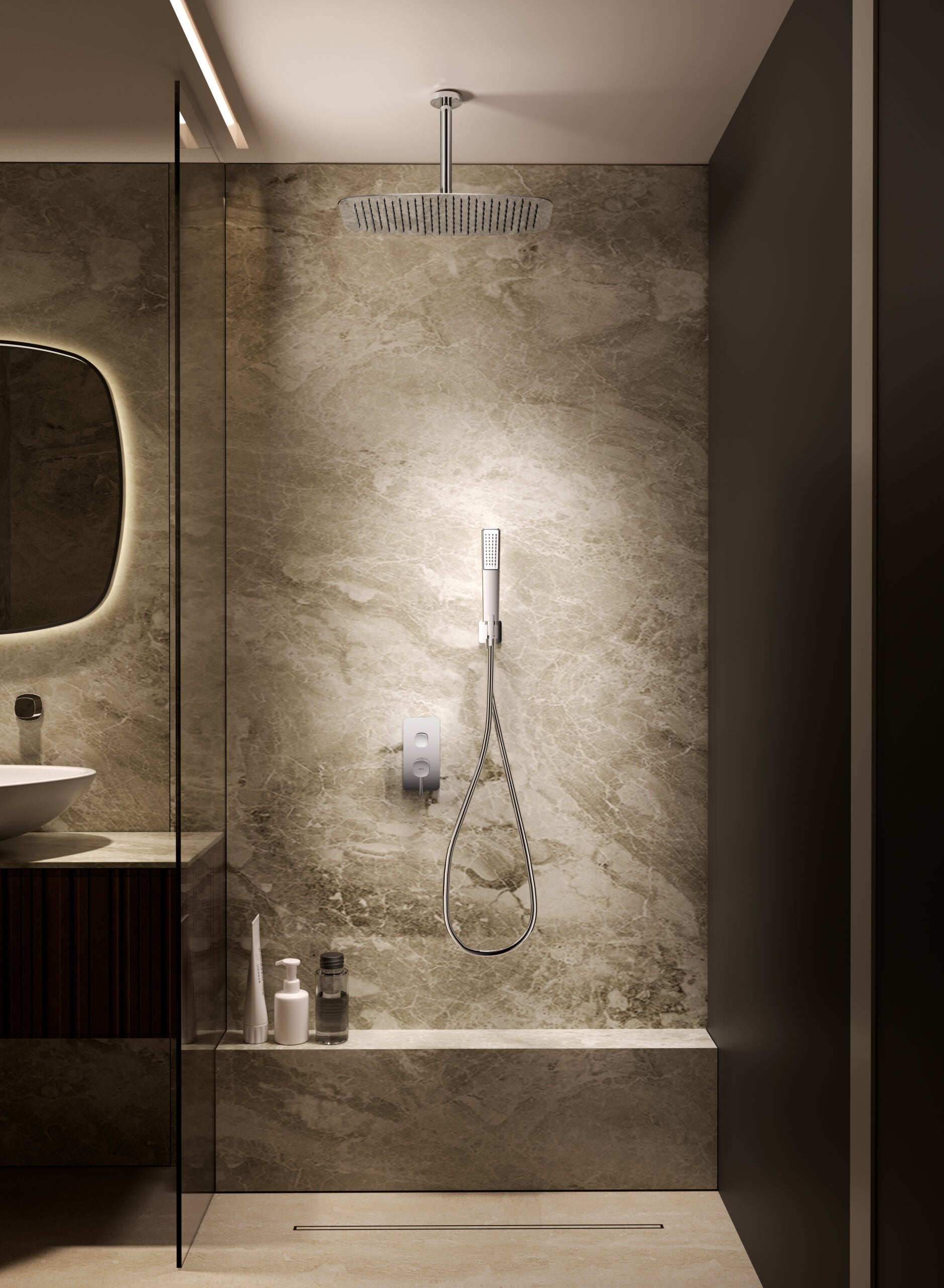 Conjunto ducha monomando empotrado Arezzo [ IMEX® ]