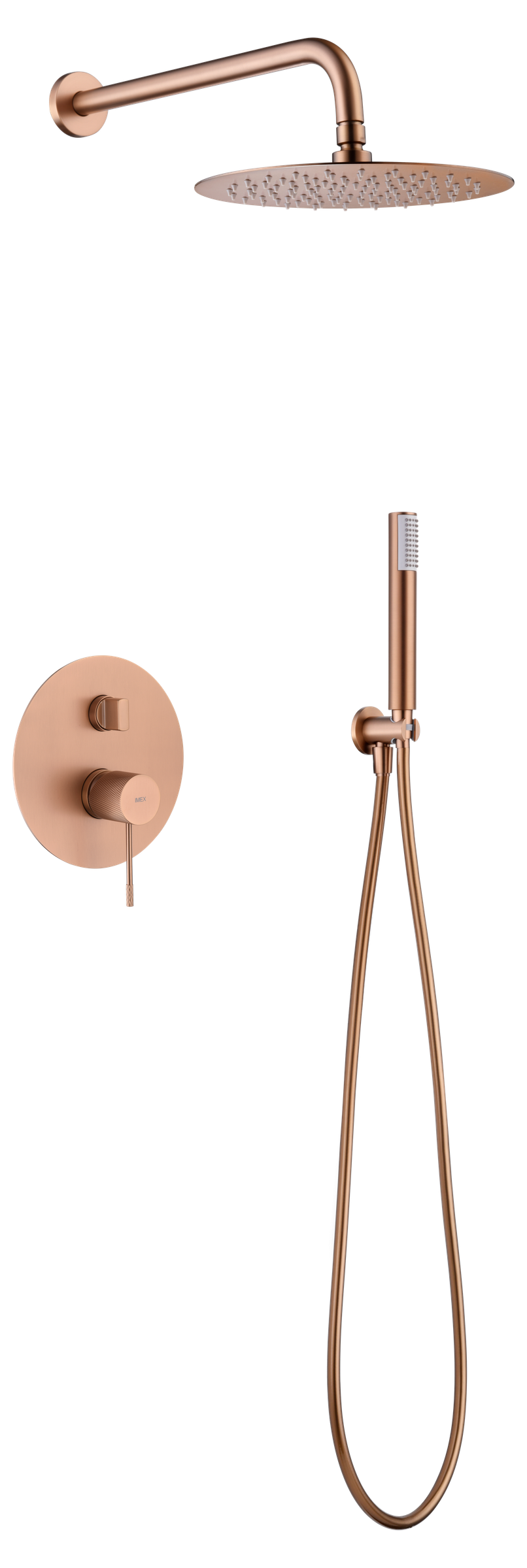Columna de ducha empotrada Line [ IMEX® ] - Oro rosa cepillado