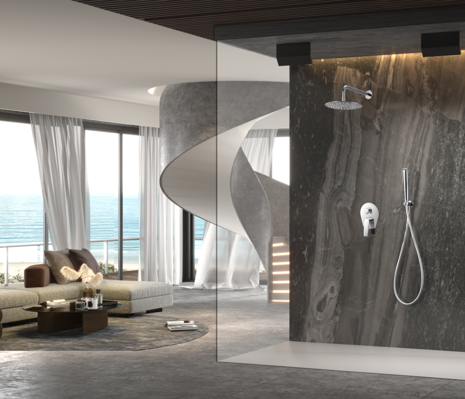 Conjunto ducha monomando empotrado Delos [ IMEX® ]