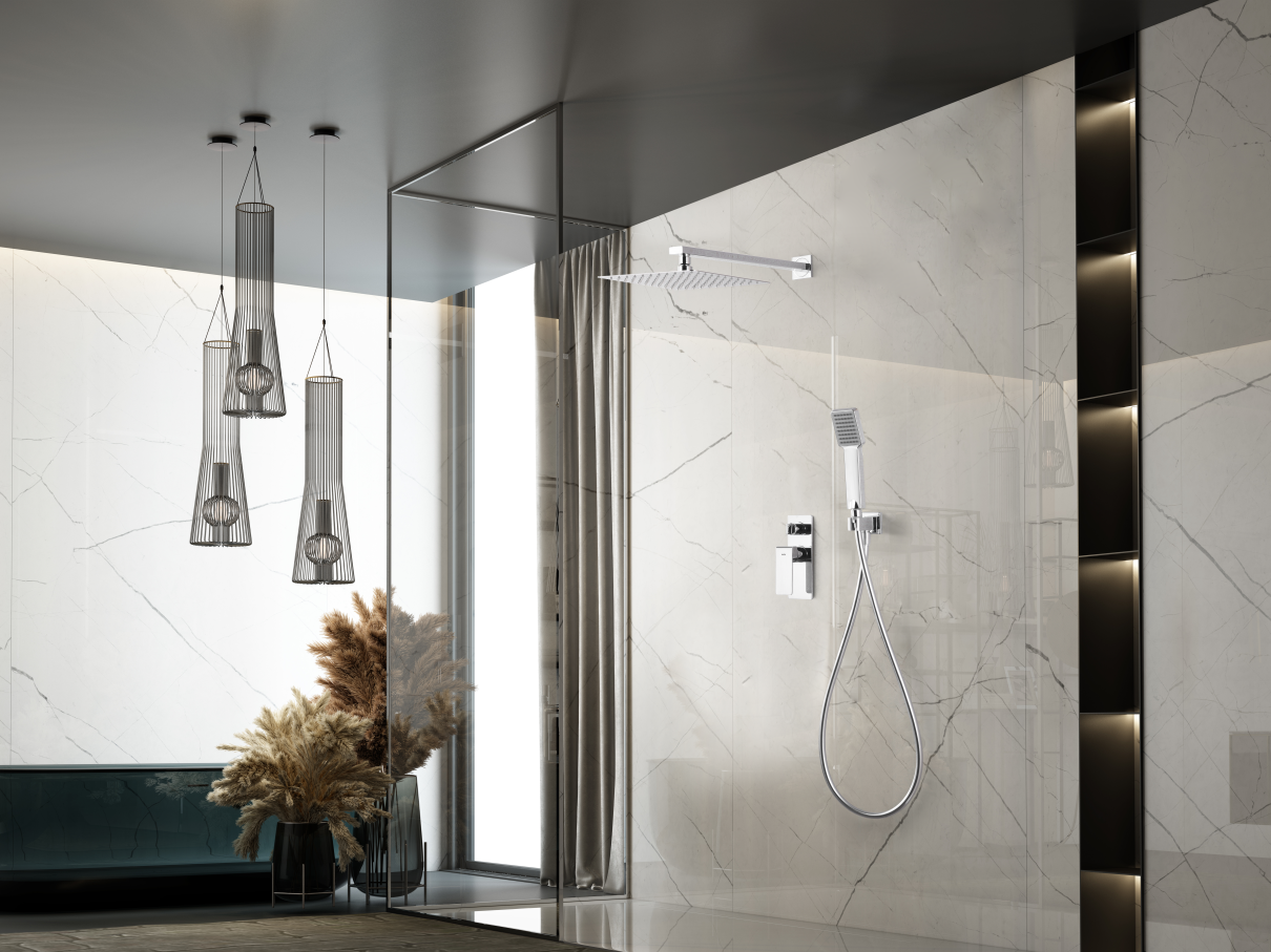 Conjunto ducha monomando empotrado Fiyi [ IMEX® ]