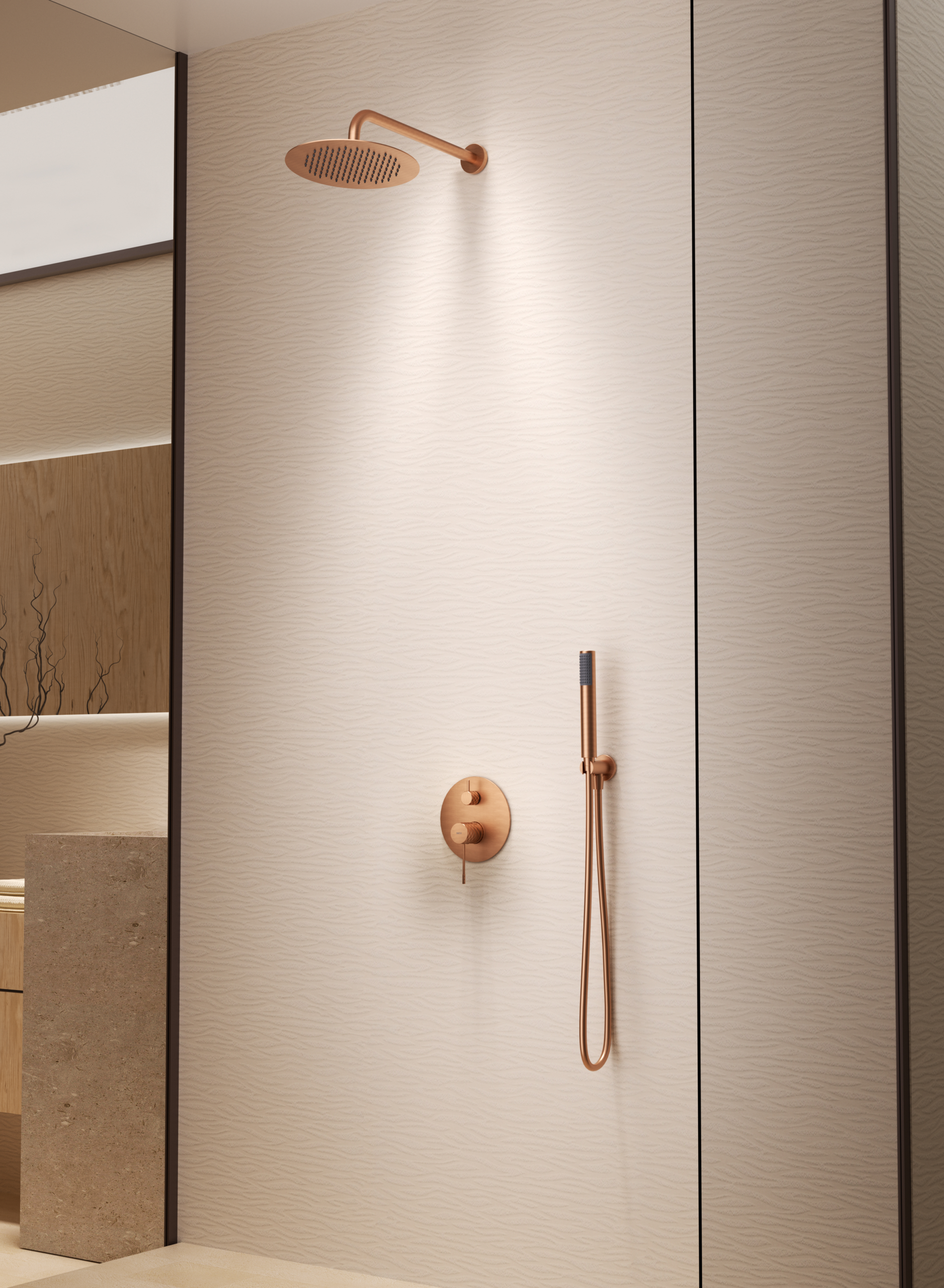 Conjunto ducha monomando empotrado Genova [ IMEX® ]