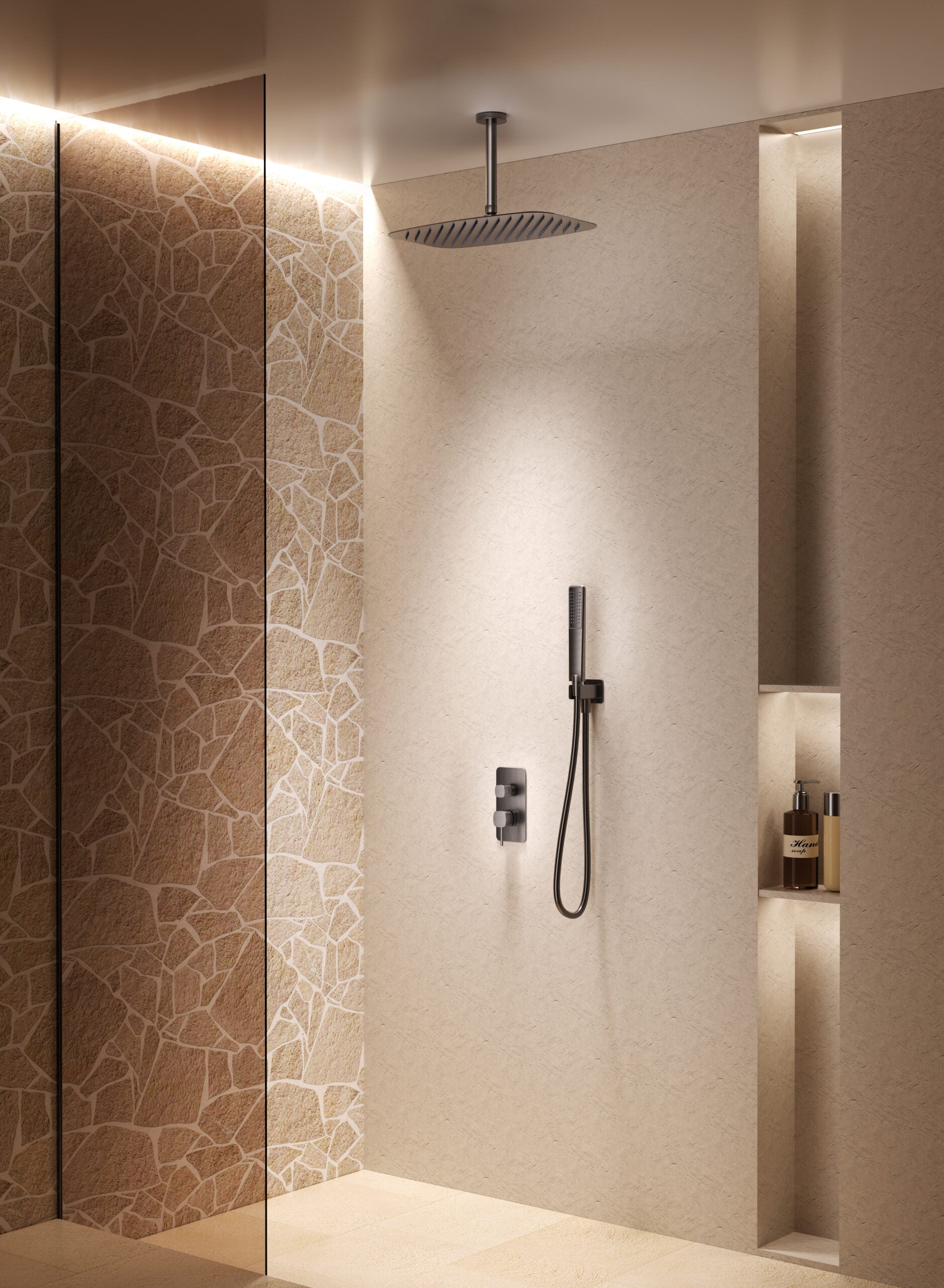 Conjunto ducha monomando empotrado Sassari [ IMEX® ]