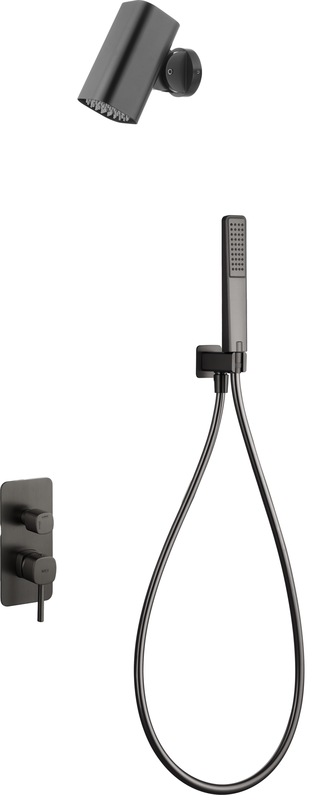 Conjunto ducha monomando empotrado Toscana con rociador Tube [ IMEX® ]