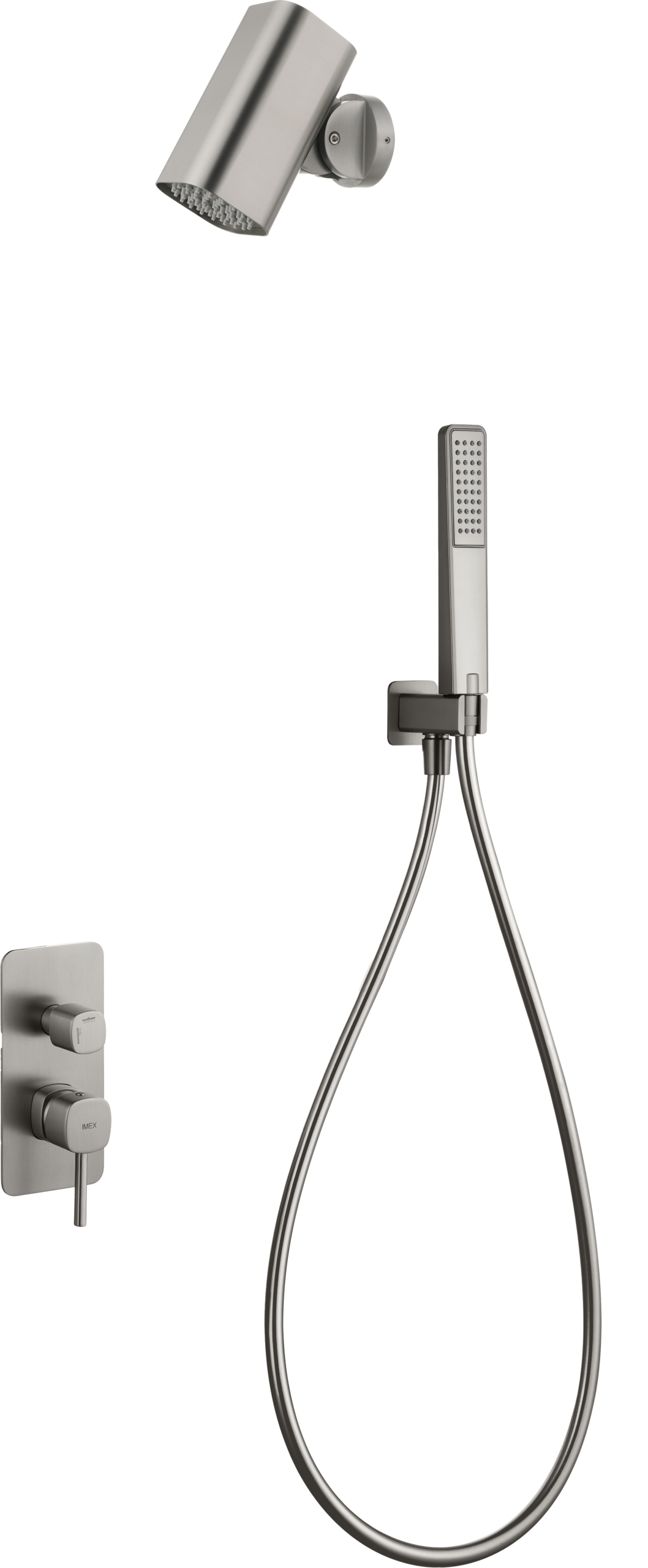 Conjunto ducha monomando empotrado Toscana con rociador Tube [ IMEX® ]
