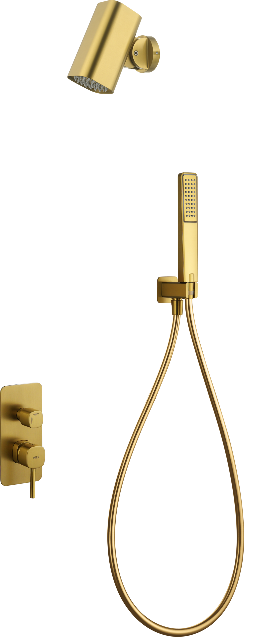 Conjunto ducha monomando empotrado Toscana con rociador Tube [ IMEX® ]