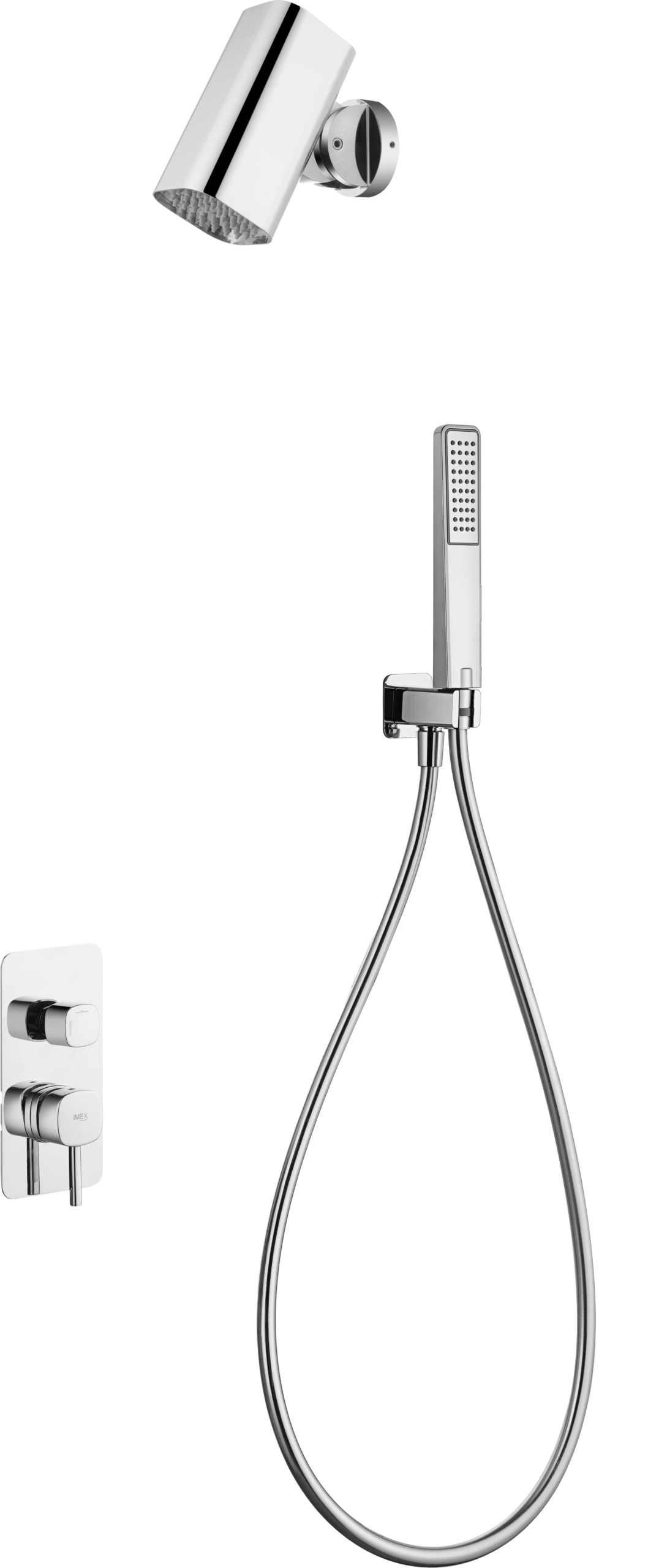 Conjunto ducha monomando empotrado Toscana con rociador Tube [ IMEX® ]