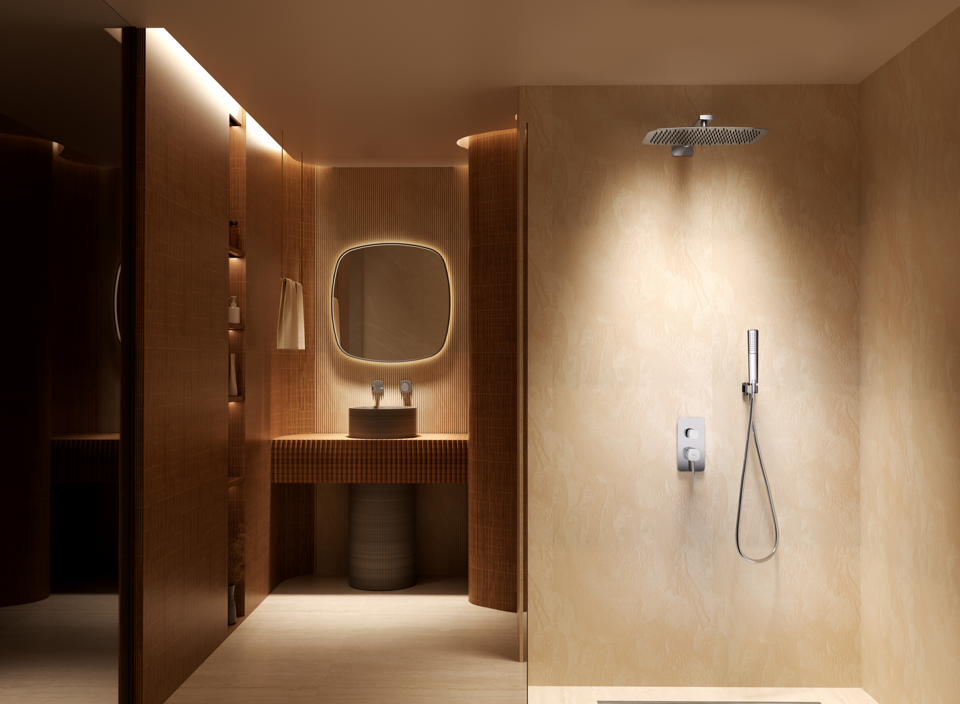 Conjunto ducha monomando empotrado Toscana [ IMEX® ]