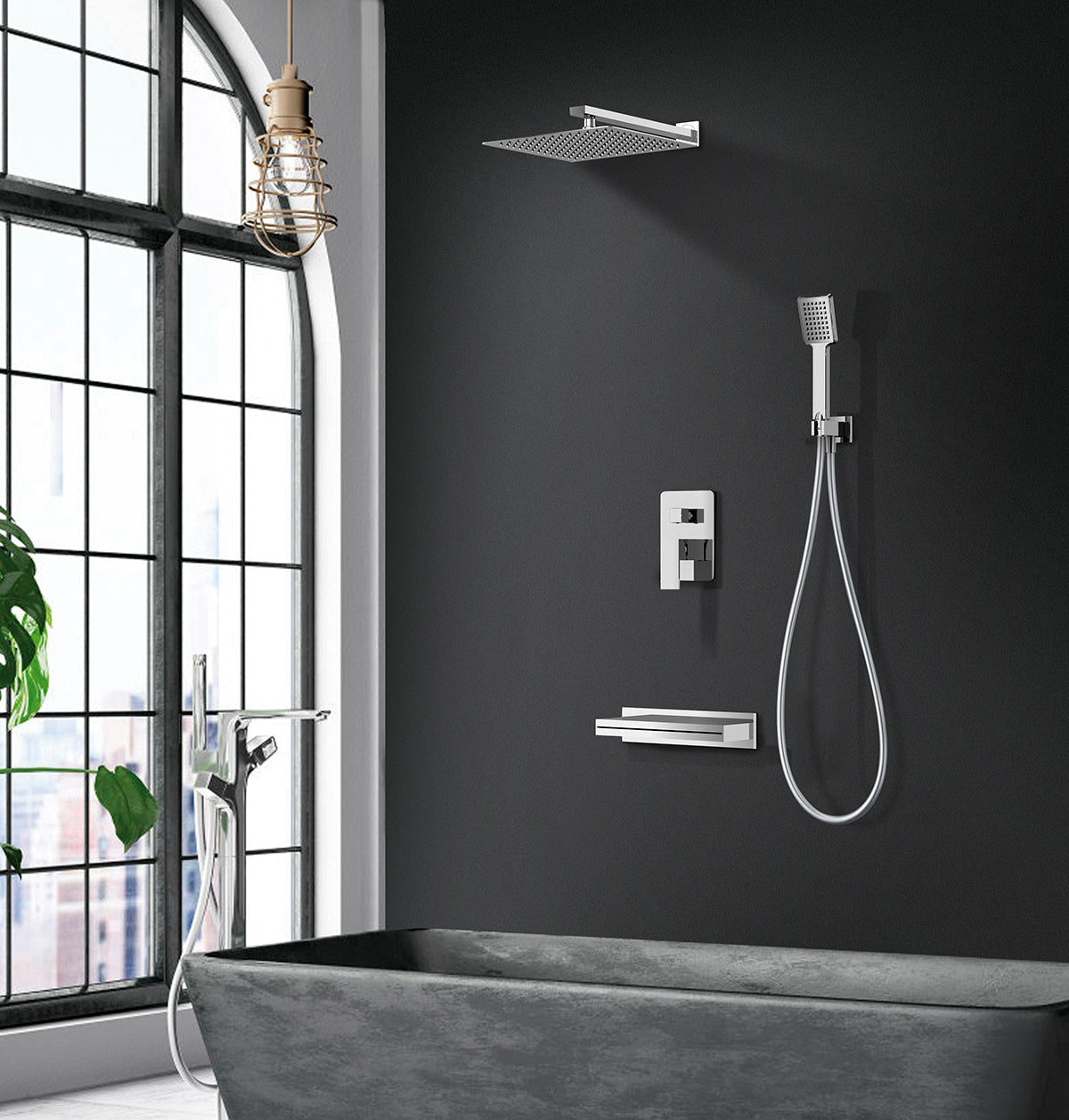 Conjunto bañera monomando empotrado Java [ IMEX® ]