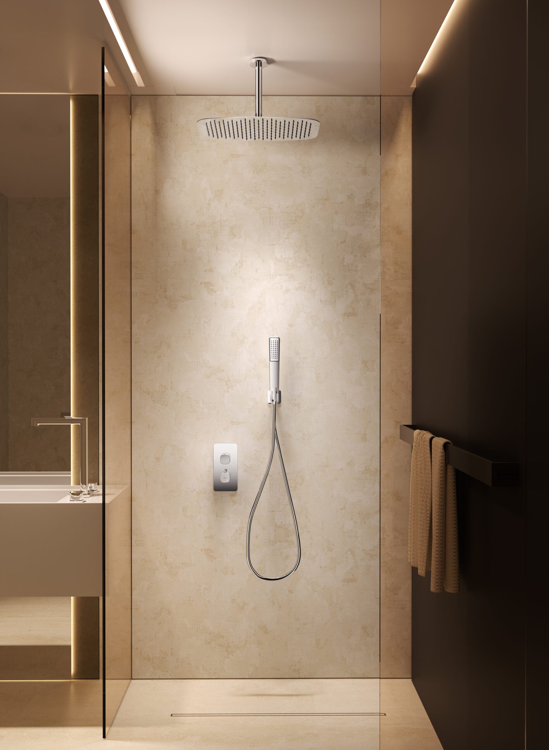 Conjunto ducha termostático empotrado Arezzo [ IMEX® ]