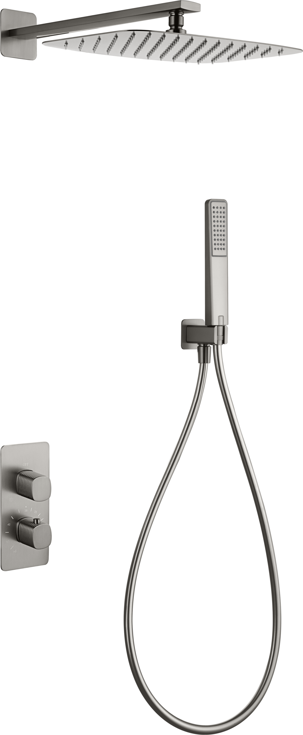 Conjunto ducha termostático empotrado Firenze [ IMEX® ]