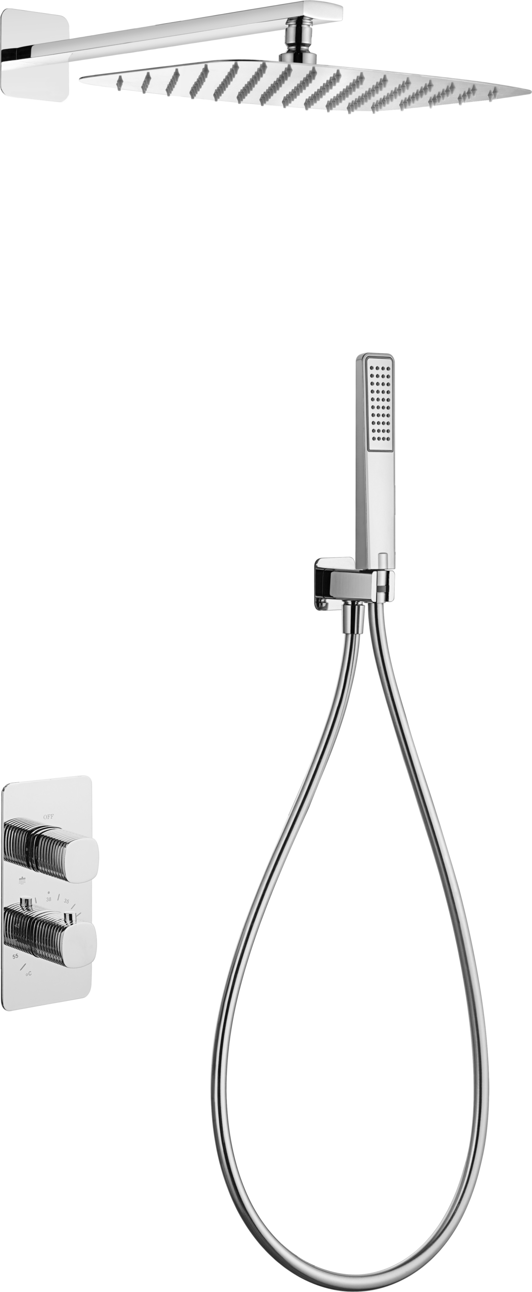 Conjunto ducha termostático empotrado Firenze [ IMEX® ]