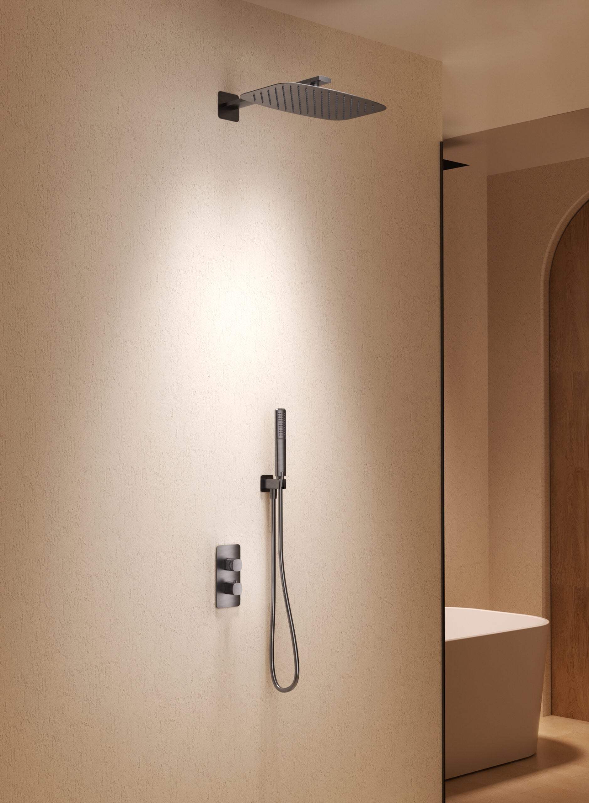 Conjunto ducha termostático empotrado Firenze [ IMEX® ]