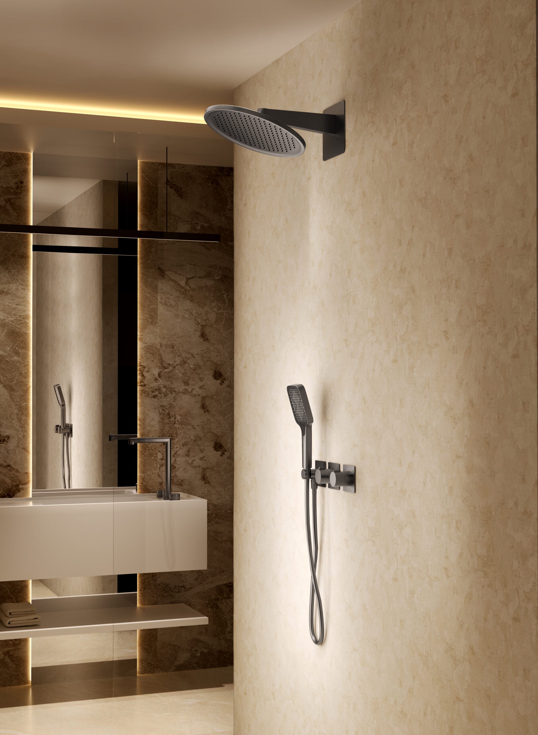 Conjunto ducha termostático empotrado Inari [ IMEX® ]