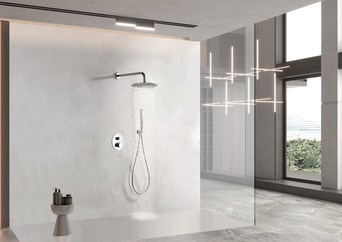Conjunto ducha termostático empotrado Nápoles [ IMEX® ]