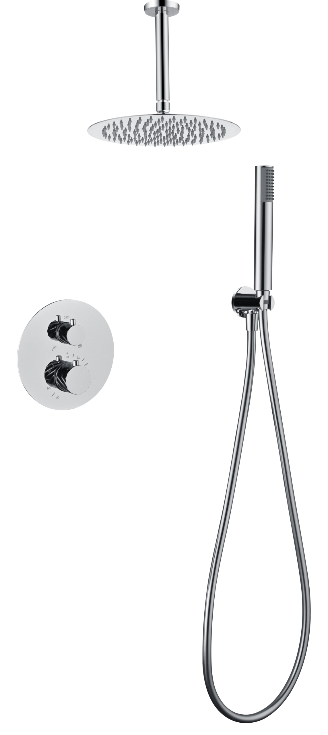 Conjunto ducha termostático empotrado Palau [ IMEX® ]