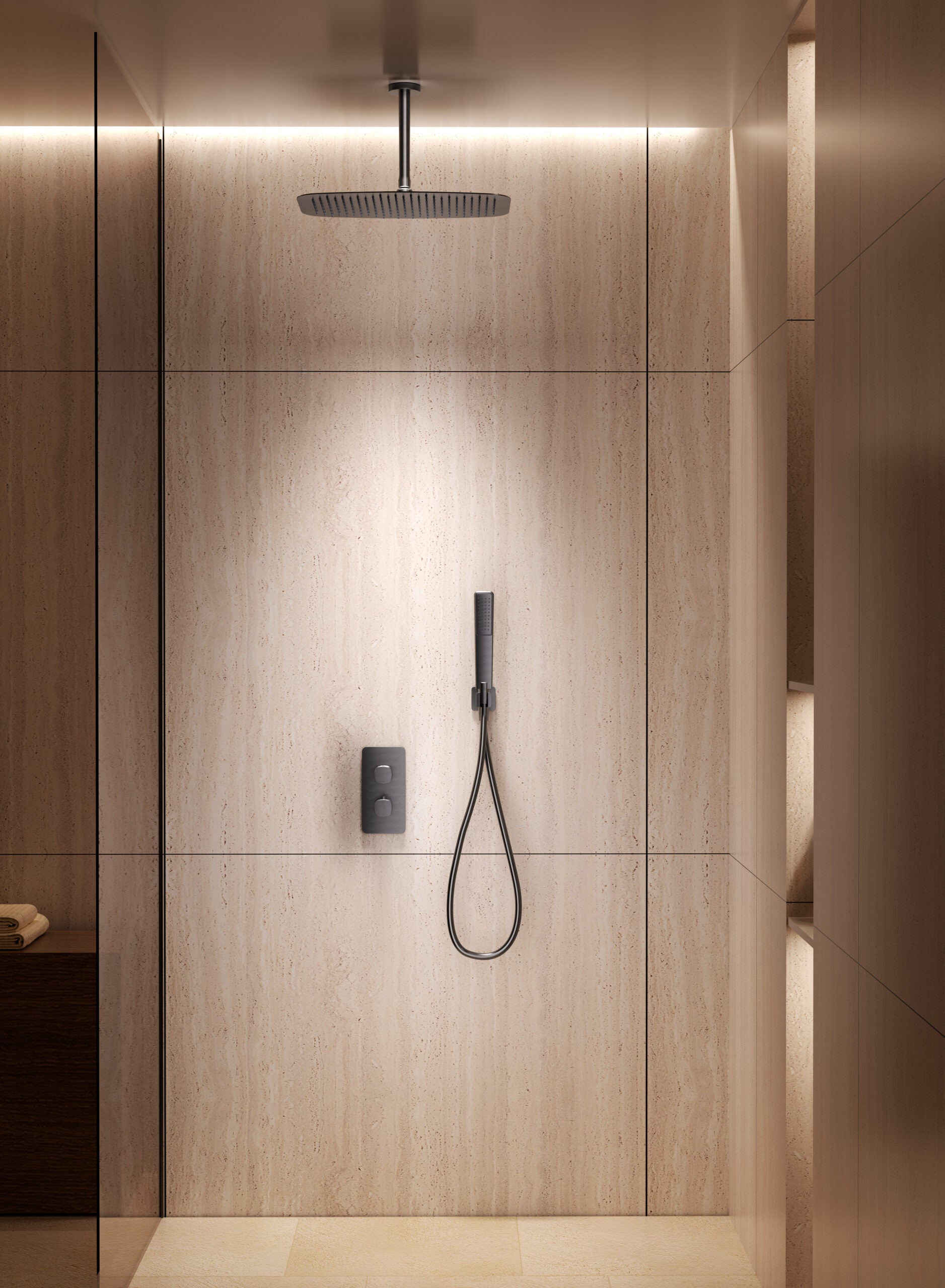 Conjunto ducha termostático empotrado Sassari [ IMEX® ]