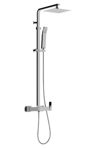 Columna ducha con grifo rociador acabado en acero [ KÄLLA® ]