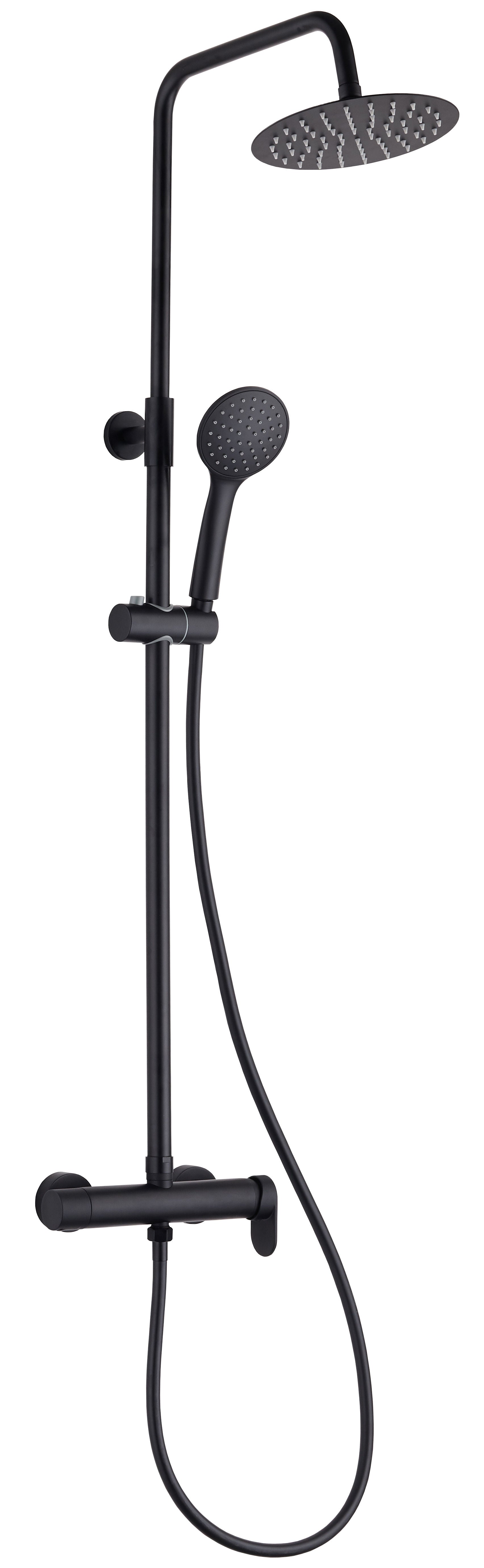 Columna de ducha inox en negro mate - KÄLLA [ KÄLLA® ]