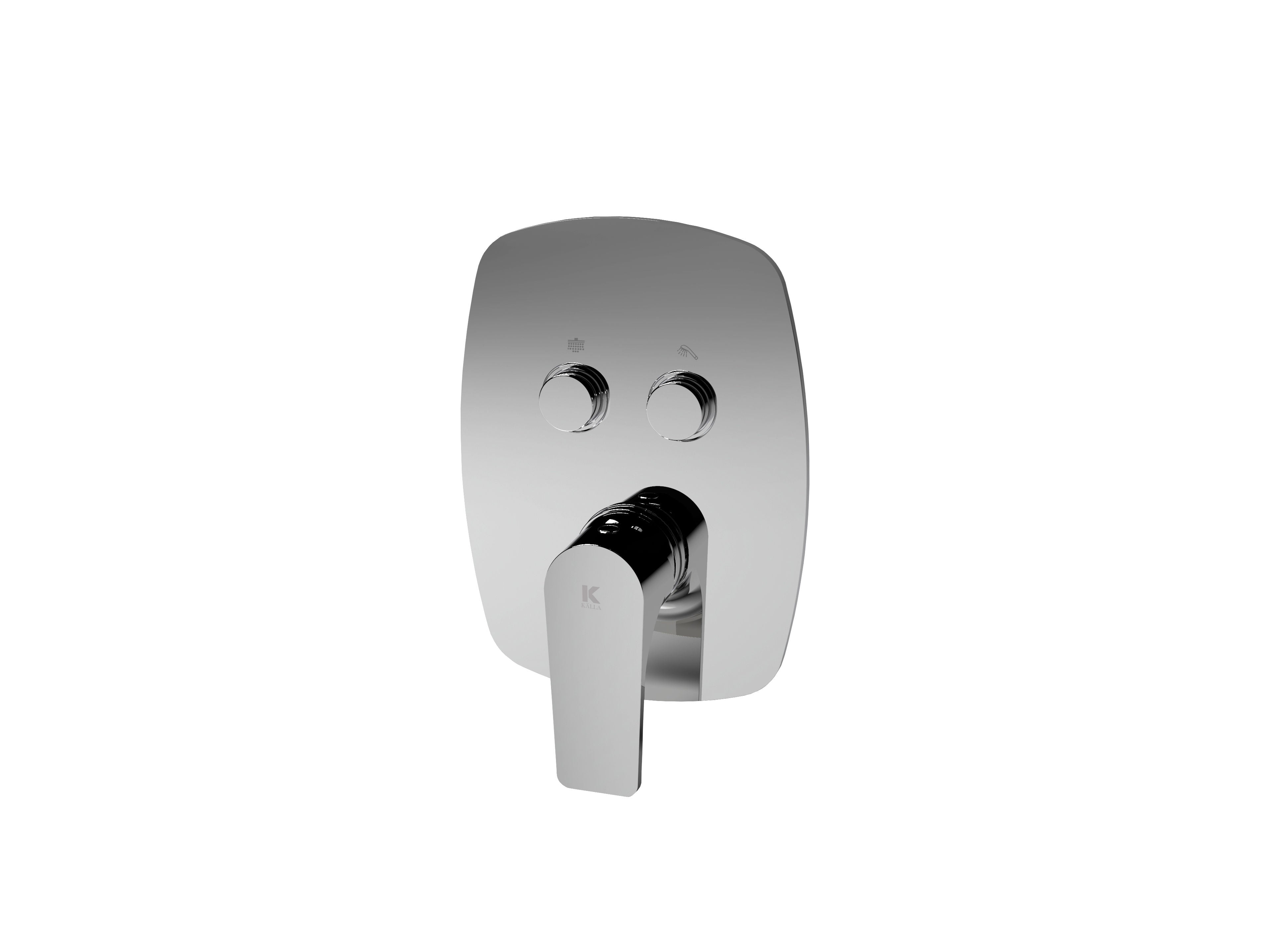 Grifo ducha empotrada con pulsador 2 vias | Serie SINUA - KÄLLA [ KÄLLA® ]