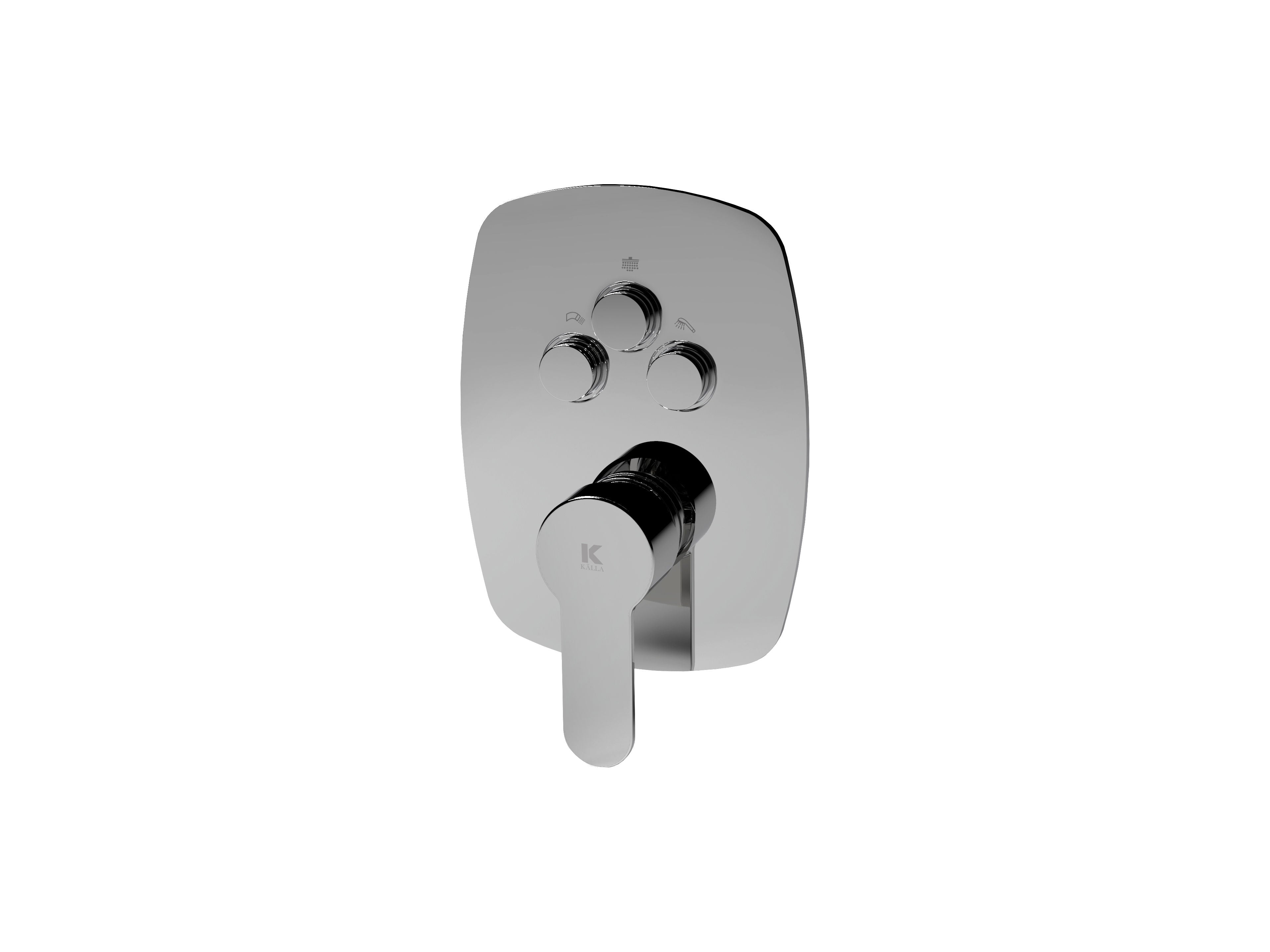 Grifo ducha empotrada con pulsador de 3 vias | Serie OMNIA - KÄLLA [ KÄLLA® ]
