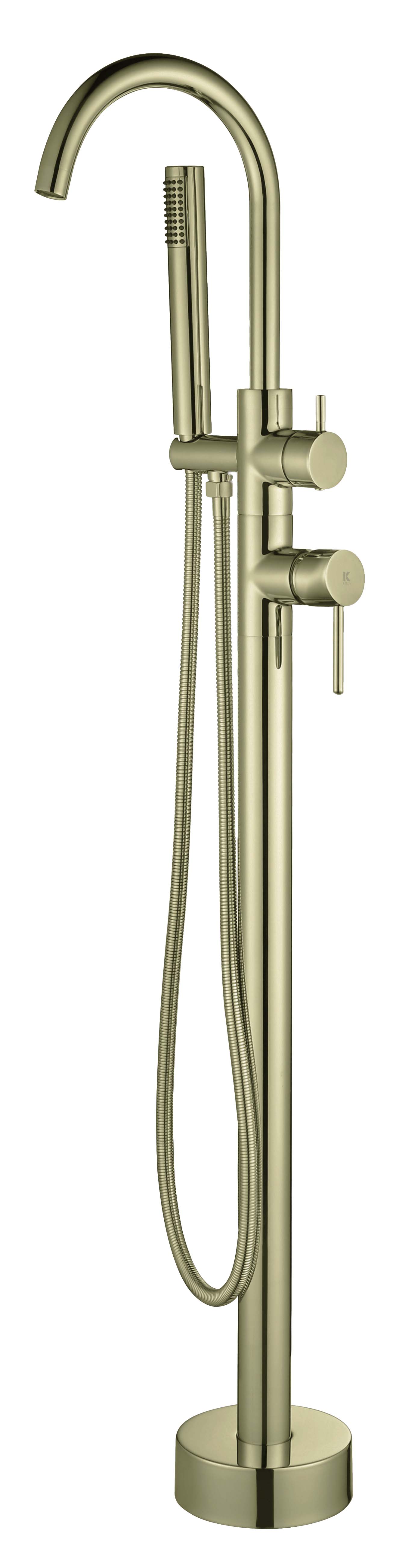 Grifo de bañera y ducha empotrado | Serie PLENUM - KÄLLA [ KÄLLA® ] - Dorado