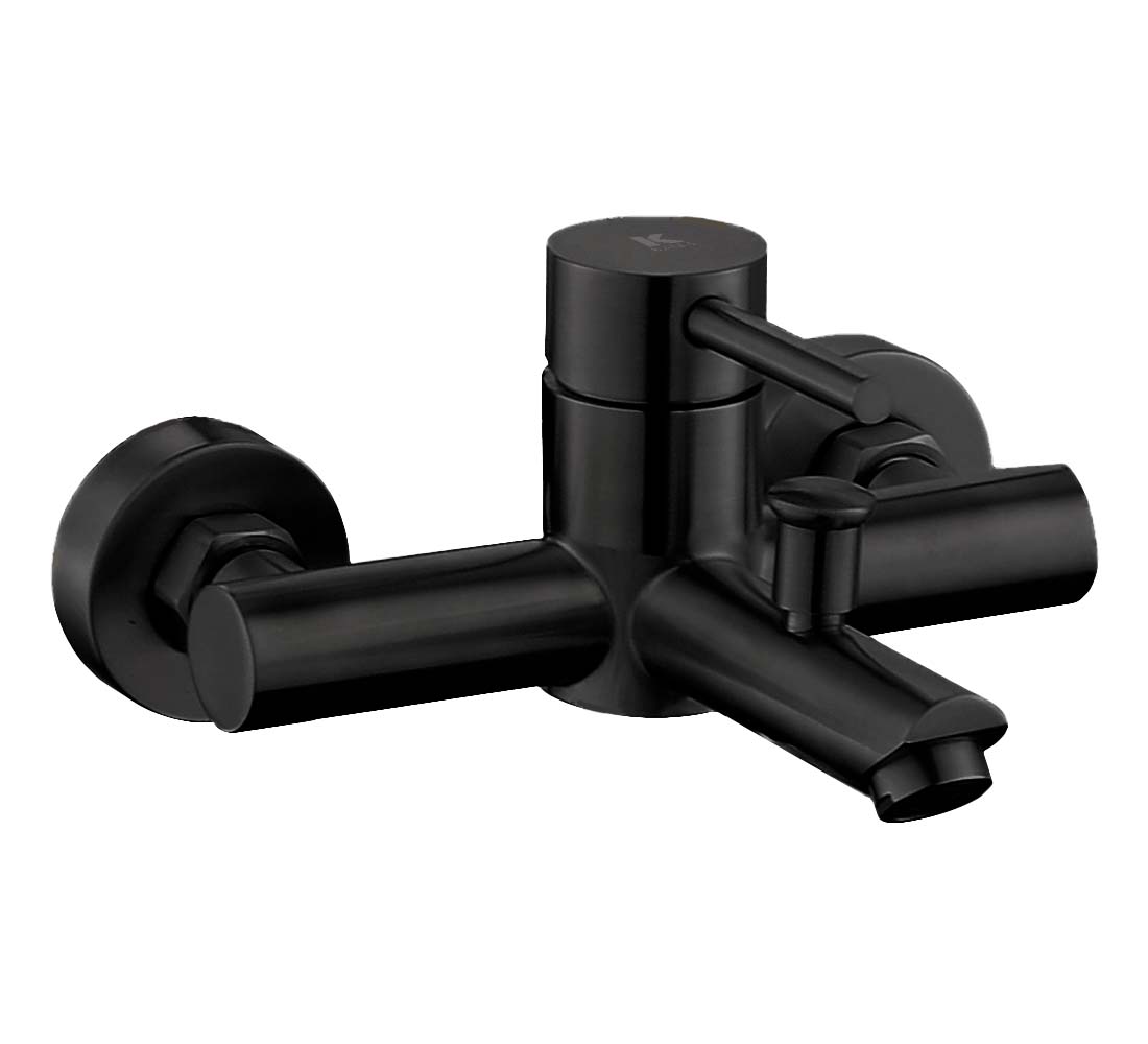 Grifo de bañera y ducha | Serie PLENUM - KÄLLA [ KÄLLA® ] - Negro mate