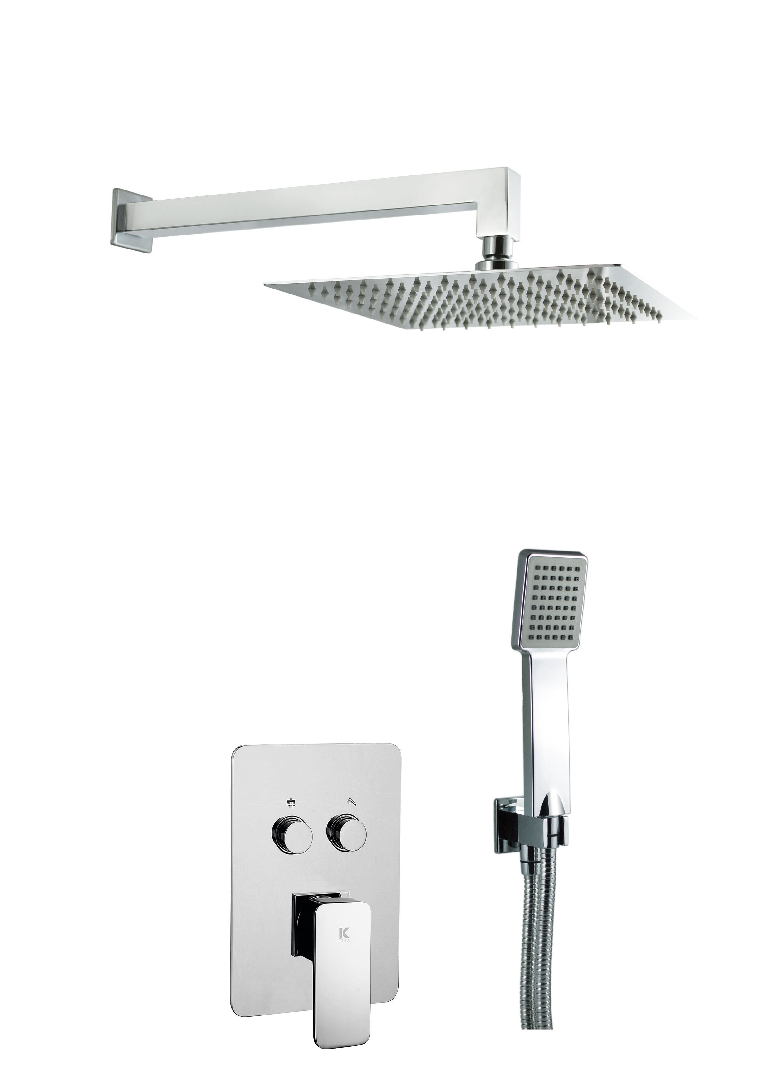 Conjunto de ducha empotrada con 2 vias pared | Serie SKARA - KÄLLA [ KÄLLA® ]