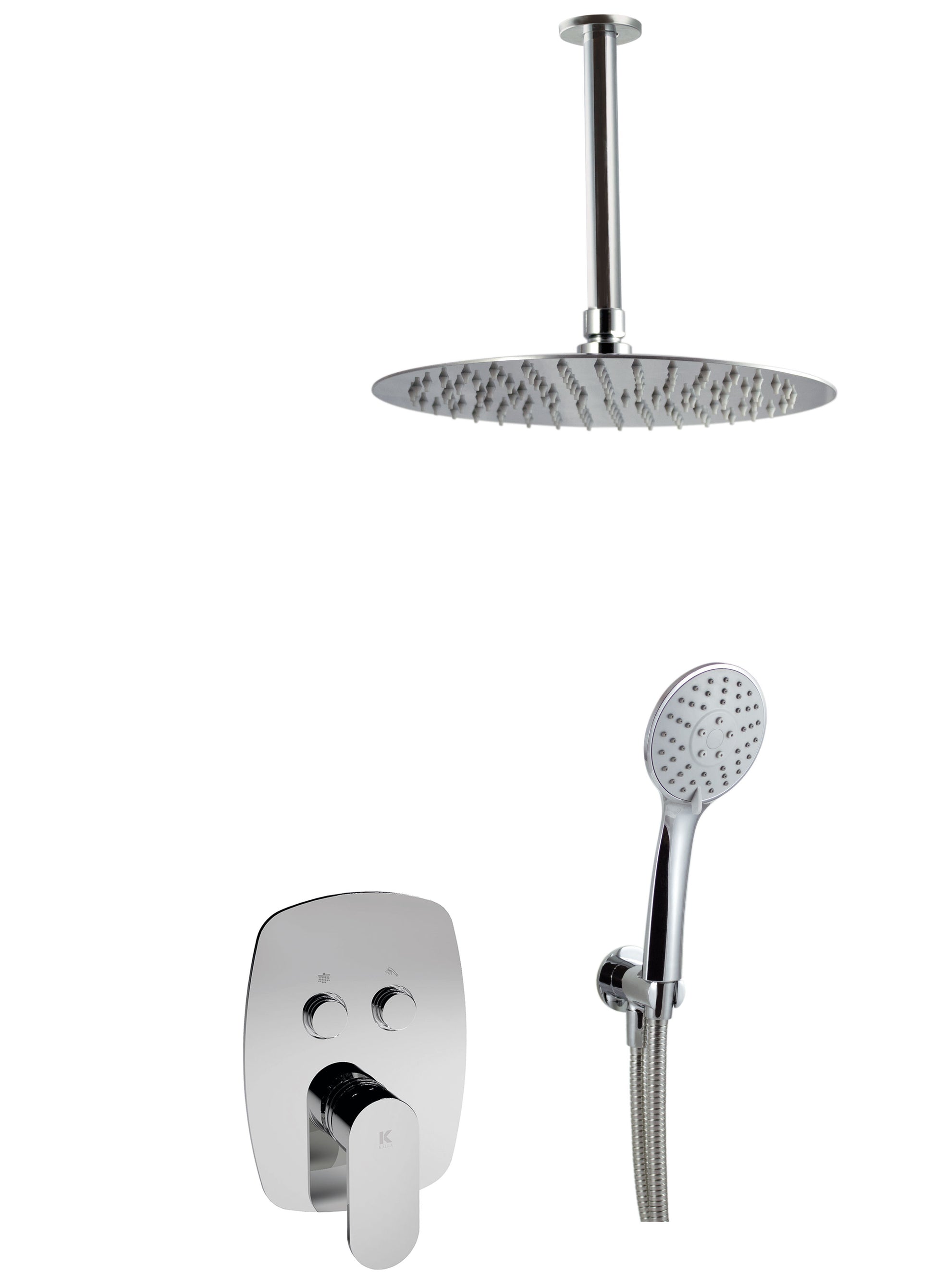 Conjunto de ducha empotrada a pared y techo con 2 vias | Serie LEGEND - KÄLLA [ KÄLLA® ]