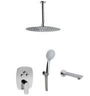 Conjunto de ducha empotrada con 3 vias pared y techo | Serie SINUA - KÄLLA [ KÄLLA® ]