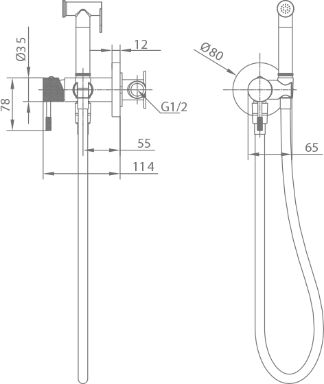 Grifo empotrado de bidé Line [ IMEX® ]